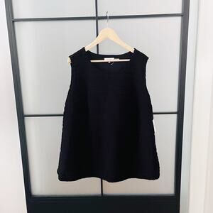 Calvin Klein Sleeveless Top Women’s Plus Size 2X Black Knit Shell Blouse New NWT
